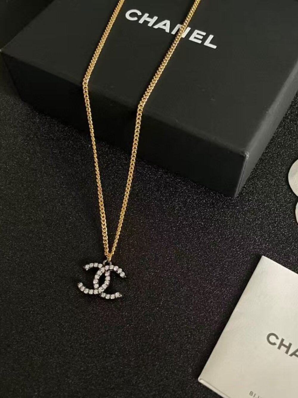 🍡🍡Chanel Classic Double-C Full-Diamond Necklace🍥🍥